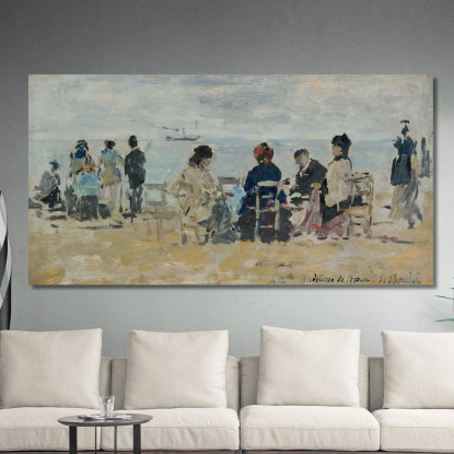 Scena Di Spiaggia Eugène Boudin ebd124 quadro stampato su tela