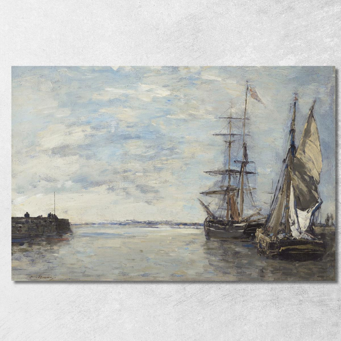 Uscita Dal Porto Eugène Boudin ebd128 quadro stampato su tela