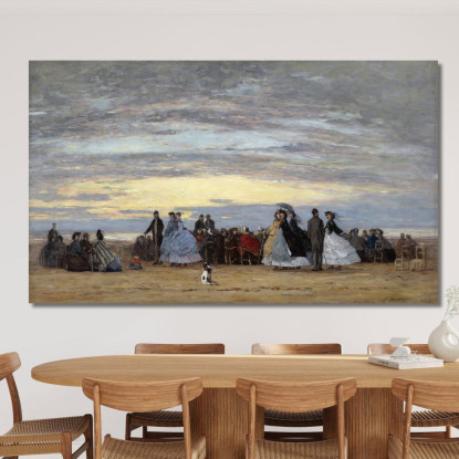 La Spiaggia Di Villerville Eugène Boudin ebd135 quadro stampato su tela
