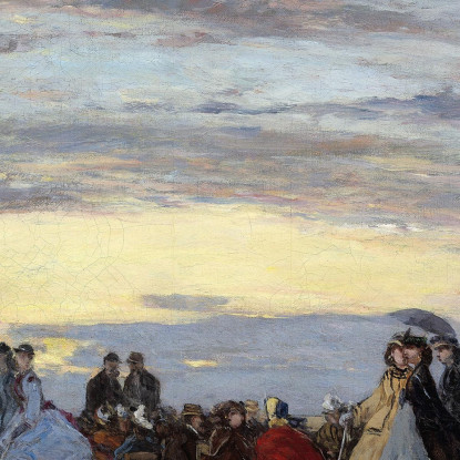 La Spiaggia Di Villerville Eugène Boudin ebd135 quadro stampato su tela