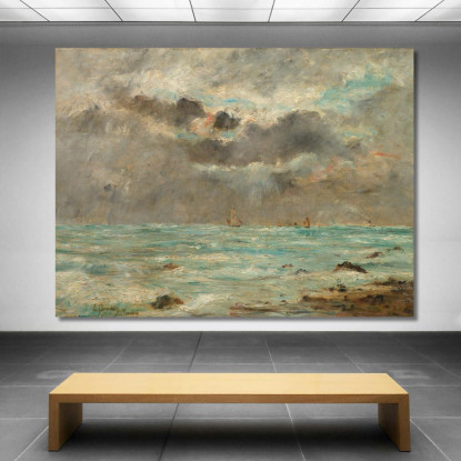 La Costa Di Trouville Eugène Boudin ebd139 quadro stampato su tela