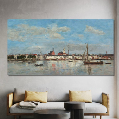 Il Molo Ad Anversa Eugène Boudin ebd143 quadro stampato su tela