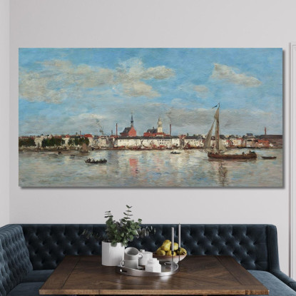 Il Molo Ad Anversa Eugène Boudin ebd143 quadro stampato su tela