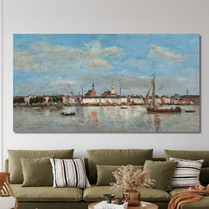 Il Molo Ad Anversa Eugène Boudin ebd143 quadro stampato su tela