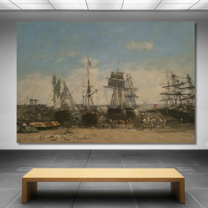 La Riva Di Portrieux - Costa Nord Eugène Boudin ebd144 quadro stampato su tela
