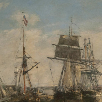 La Riva Di Portrieux - Costa Nord Eugène Boudin ebd144 quadro stampato su tela
