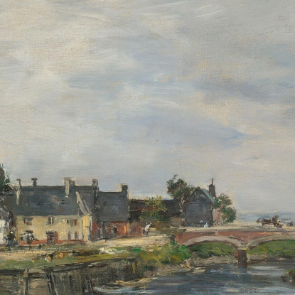 Touques - Il Vecchio Porto A Bassa Marea Eugène Boudin ebd146 quadro stampato su tela