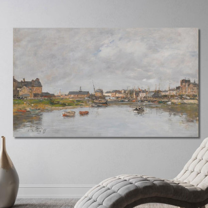 Trouville Il Porto Eugène Boudin ebd152 quadro stampato su tela
