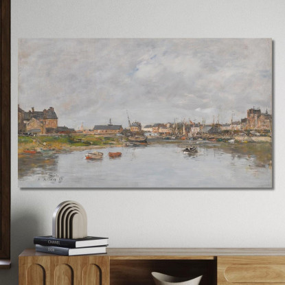 Trouville Il Porto Eugène Boudin ebd152 quadro stampato su tela