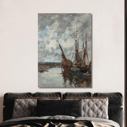 Trouville Vele Arenate Eugène Boudin ebd158 quadro stampato su tela