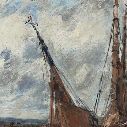 Trouville Vele Arenate Eugène Boudin ebd158 quadro stampato su tela