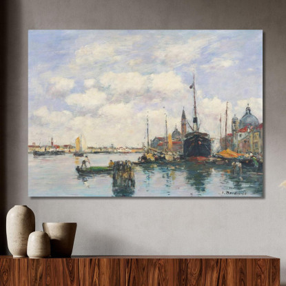 Venezia Paesaggio Marino Alla Giudecca Eugène Boudin ebd167 quadro stampato su tela