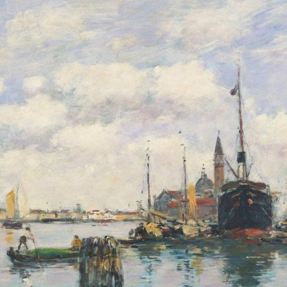 Venezia Paesaggio Marino Alla Giudecca Eugène Boudin ebd167 quadro stampato su tela