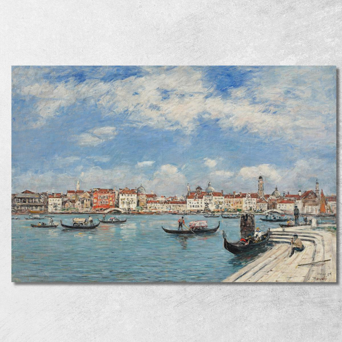 Venezia Vista Presa Da San Giorgio Eugène Boudin ebd169 quadro stampato su tela