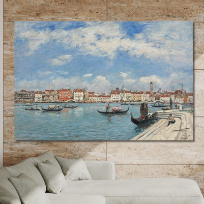 Venezia Vista Presa Da San Giorgio Eugène Boudin ebd169 quadro stampato su tela