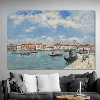 Venezia Vista Presa Da San Giorgio Eugène Boudin ebd169 quadro stampato su tela
