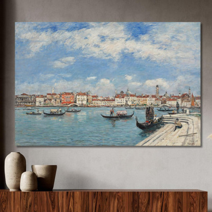 Venezia Vista Presa Da San Giorgio Eugène Boudin ebd169 quadro stampato su tela