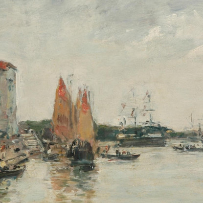 Venezia Il Molo E La Chiesa Di San Biagio Eugène Boudin ebd174 quadro stampato su tela