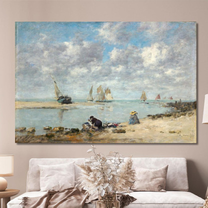 Lavandaia Vicino A Trouville Eugène Boudin ebd180 quadro stampato su tela