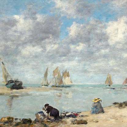 Lavandaia Vicino A Trouville Eugène Boudin ebd180 quadro stampato su tela