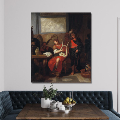 Achille Che Suona La Lira Davanti A Patroclo Gerard de Lairesse gdl3 quadro stampato su tela