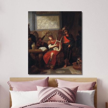 Achille Che Suona La Lira Davanti A Patroclo Gerard de Lairesse gdl3 quadro stampato su tela