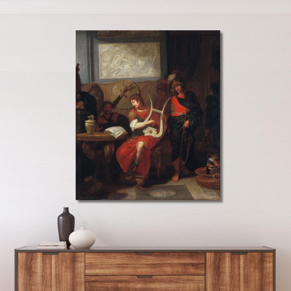 Achille Che Suona La Lira Davanti A Patroclo Gerard de Lairesse gdl3 quadro stampato su tela