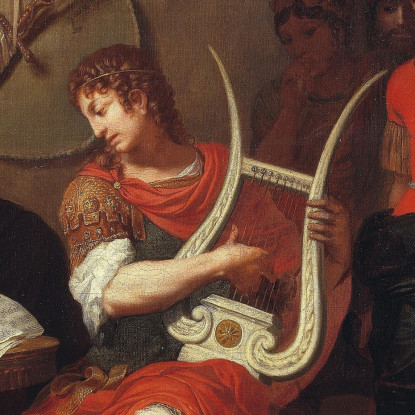 Achille Che Suona La Lira Davanti A Patroclo Gerard de Lairesse gdl3 quadro stampato su tela