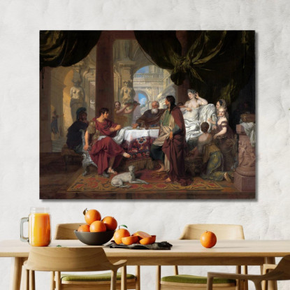 Il Banchetto Di Cleopatra Gerard de Lairesse gdl11 quadro stampato su tela