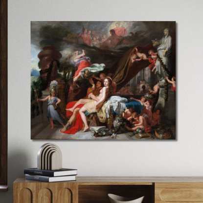 Hermes Ordina A Calipso Di Liberare Ulisse Gerard de Lairesse gdl17 quadro stampato su tela