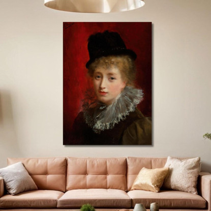 Una Bellezza Alla Moda Gustave Jean Jacquet gjj2 quadro stampato su tela