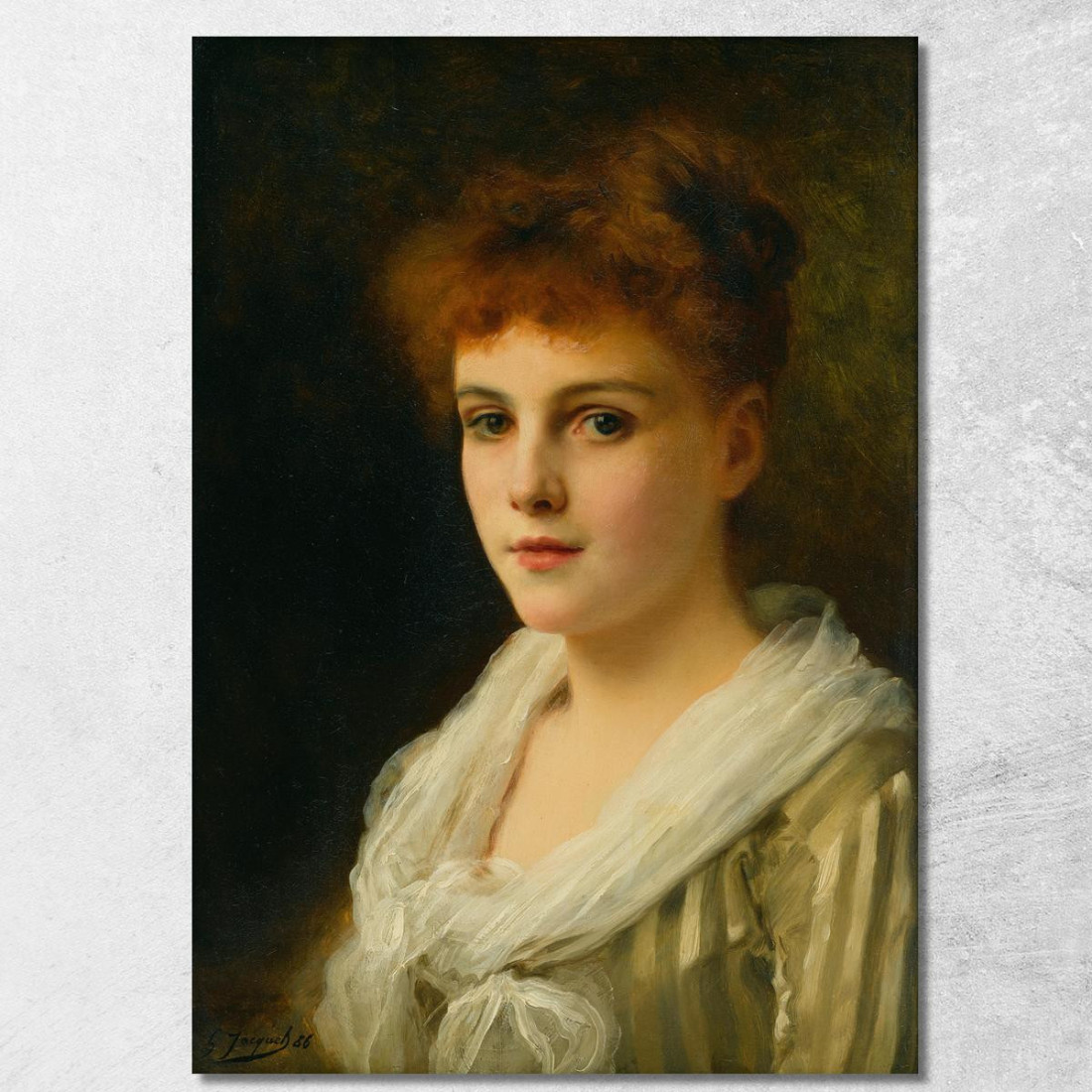 Una Bellezza Dai Capelli Ramati Gustave Jean Jacquet gjj8 quadro stampato su tela