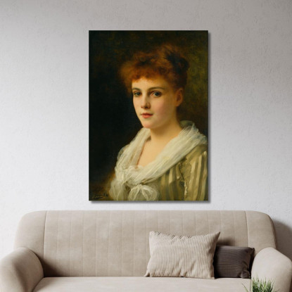 Una Bellezza Dai Capelli Ramati Gustave Jean Jacquet gjj8 quadro stampato su tela