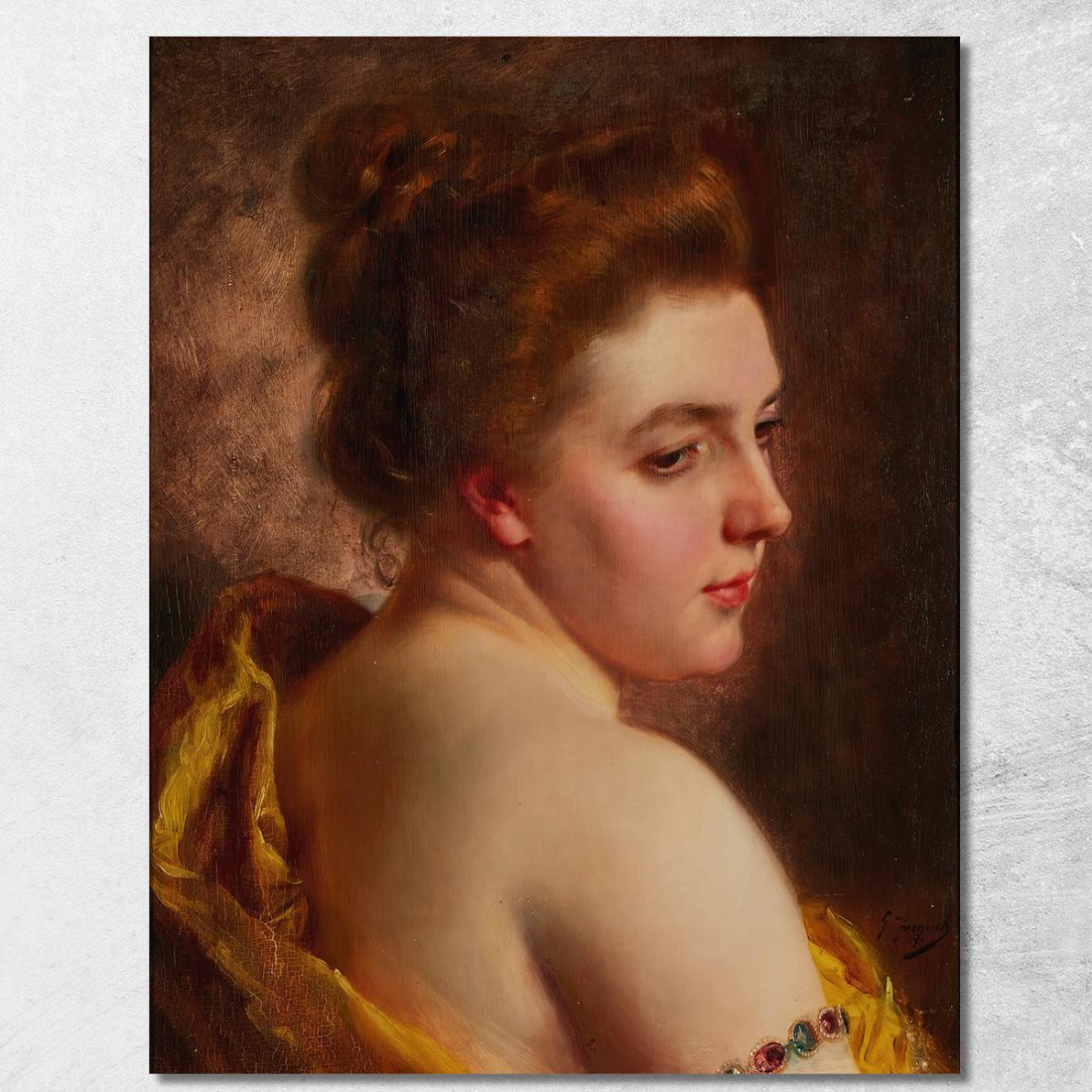 Spalle Bianche Gustave Jean Jacquet gjj24 quadro stampato su tela