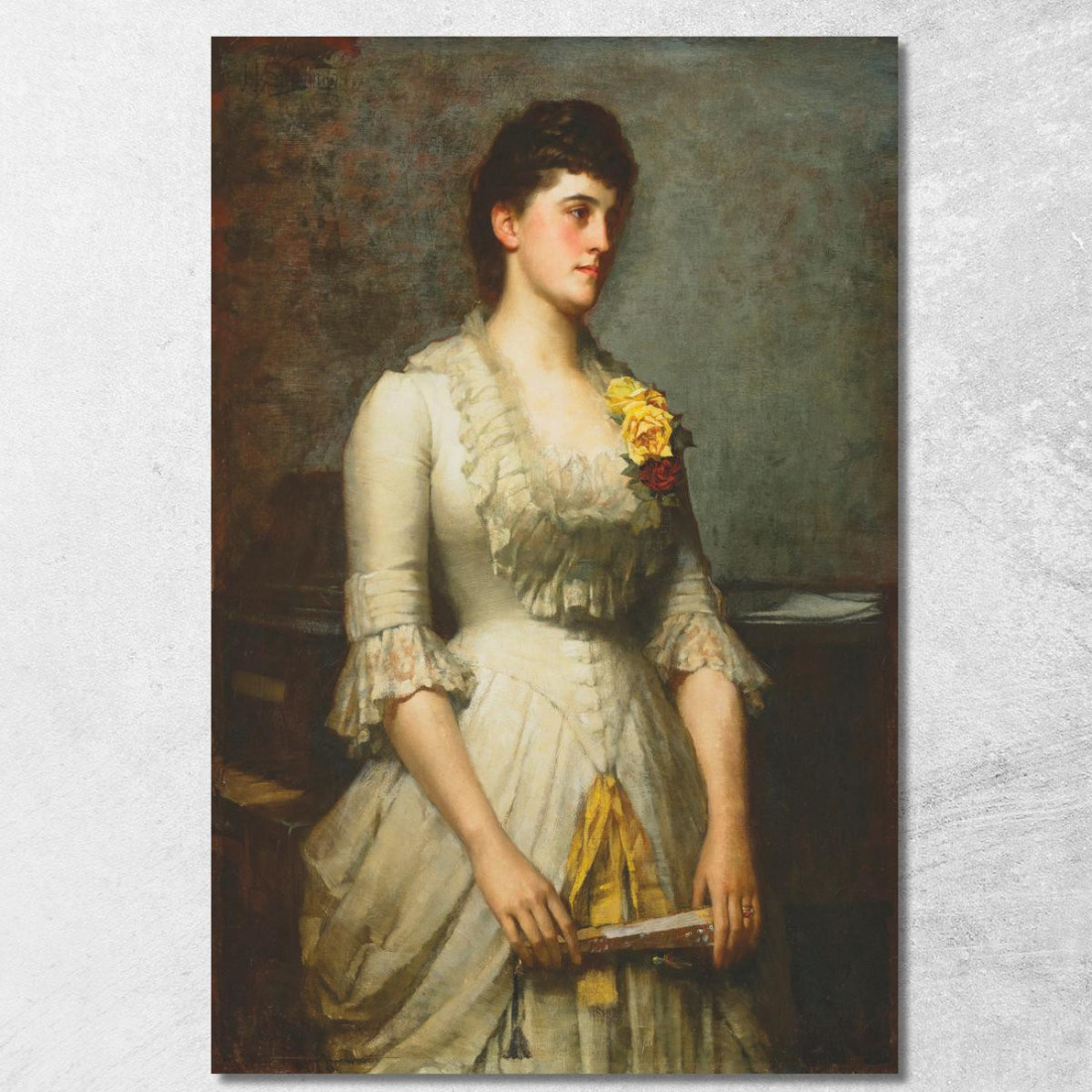 Al Pianoforte James Jebusa Shannon jjs1 quadro stampato su tela