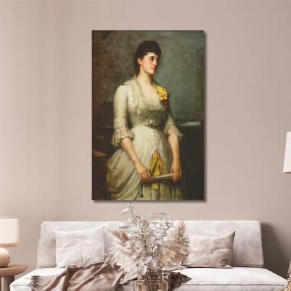 Al Pianoforte James Jebusa Shannon jjs1 quadro stampato su tela
