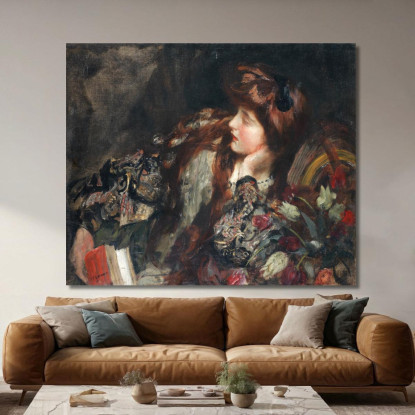 Contemplazione James Jebusa Shannon jjs3 quadro stampato su tela