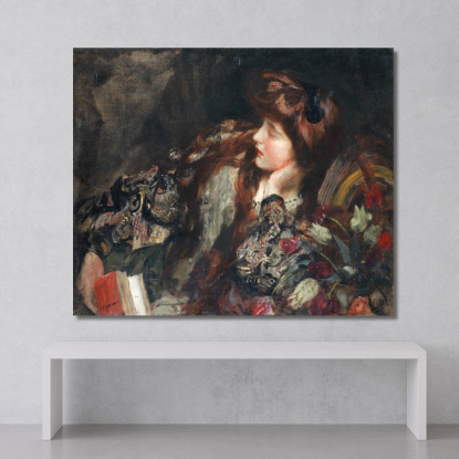 Contemplazione James Jebusa Shannon jjs3 quadro stampato su tela