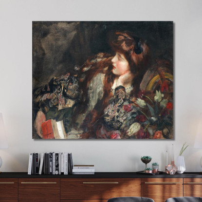Contemplazione James Jebusa Shannon jjs3 quadro stampato su tela