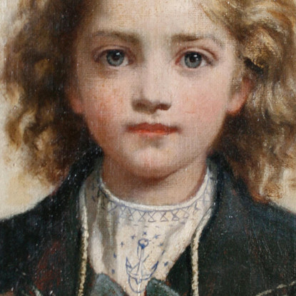 Ritratto Di Un Giovane Ragazzo In Abito Da Marinaio James Jebusa Shannon jjs24 quadro stampato su tela