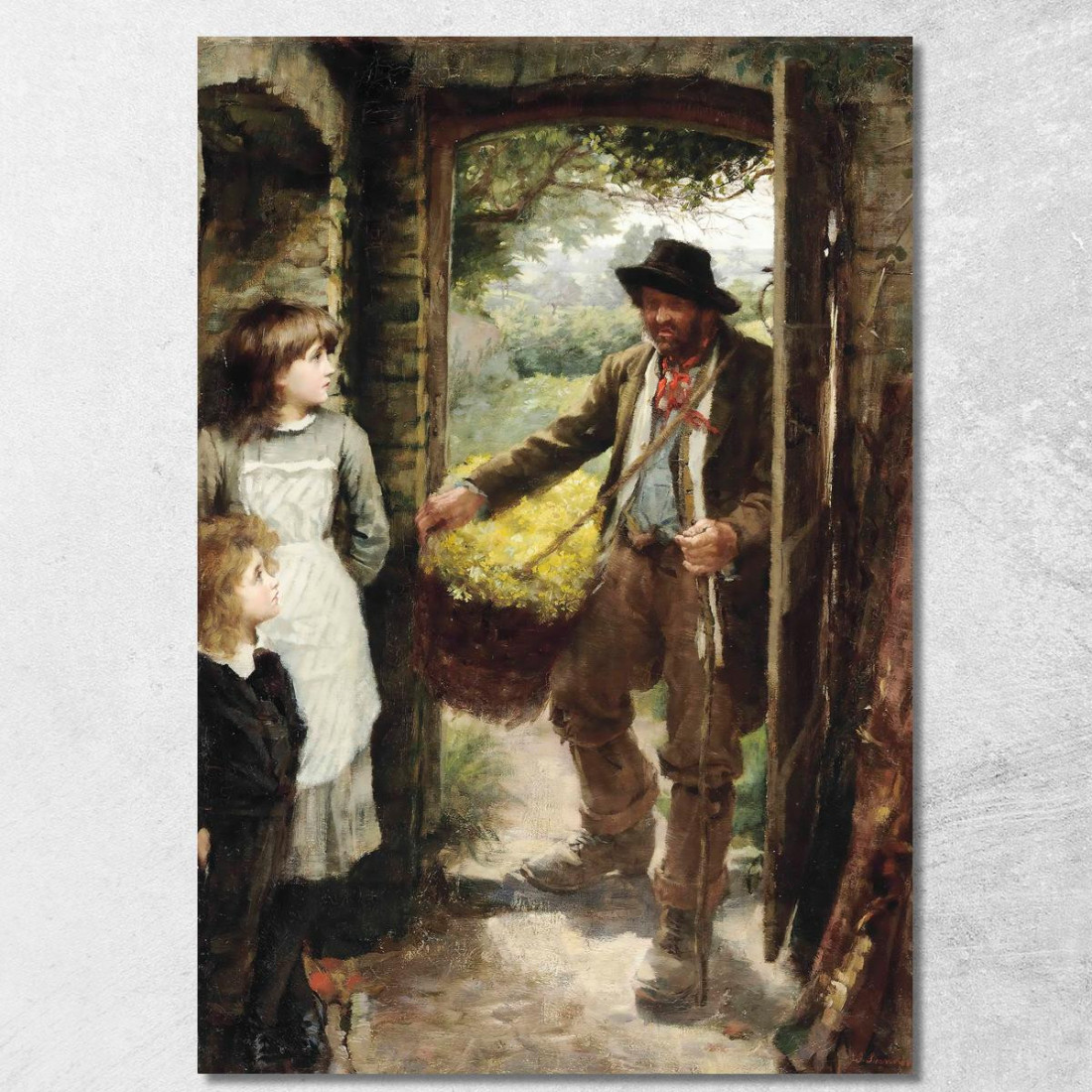 La Raccoglitrice Di Primule James Jebusa Shannon jjs38 quadro stampato su tela