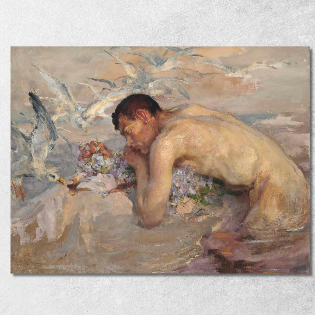 Il Tritone E La Fanciulla James Jebusa Shannon jjs42 quadro stampato su tela