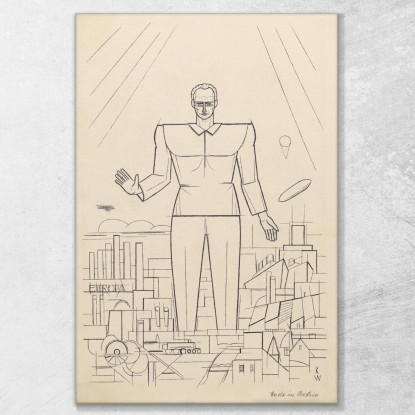 Il Dio Bianco Karl Wiener kwn134 quadro stampato su tela