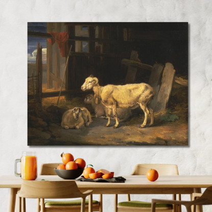 Pecora Di Brughiera E Agnelli James Ward jwr19 quadro stampato su tela
