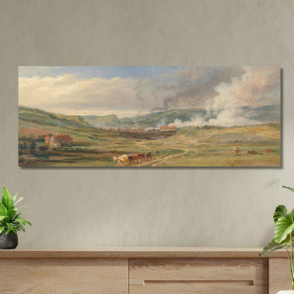 Paesaggio Vicino A Swansea Galles Del Sud James Ward jwr22 quadro stampato su tela