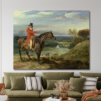 Theophilus Levett E Il Suo Cavallo Da Caccia Preferito James Ward jwr47 quadro stampato su tela