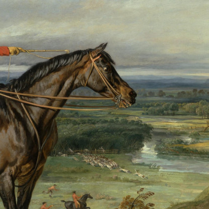 Theophilus Levett E Il Suo Cavallo Da Caccia Preferito James Ward jwr47 quadro stampato su tela
