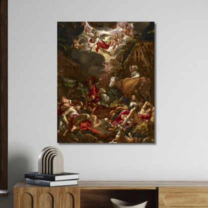 Annunciazione Ai Pastori Joachim Wtewael jwl2 quadro stampato su tela