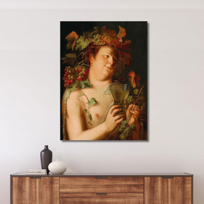 Bacco Joachim Wtewael jwl4 quadro stampato su tela