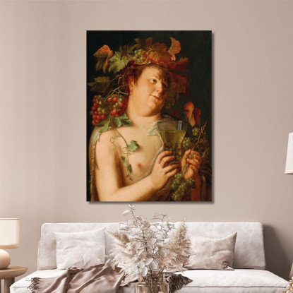 Bacco Joachim Wtewael jwl4 quadro stampato su tela